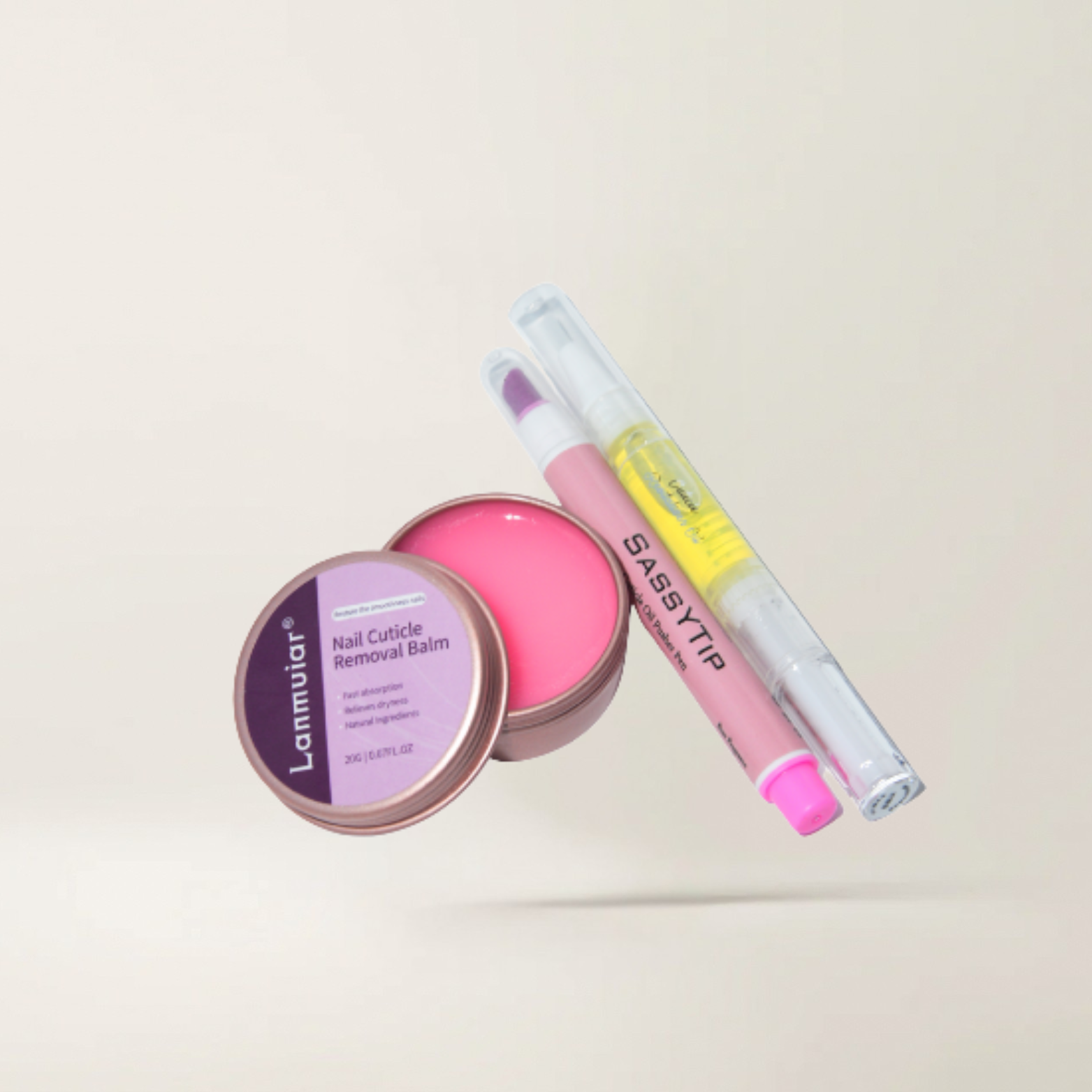SassyTip Nail Care Trio Set, a complete 3-piece bundle for healthy nails