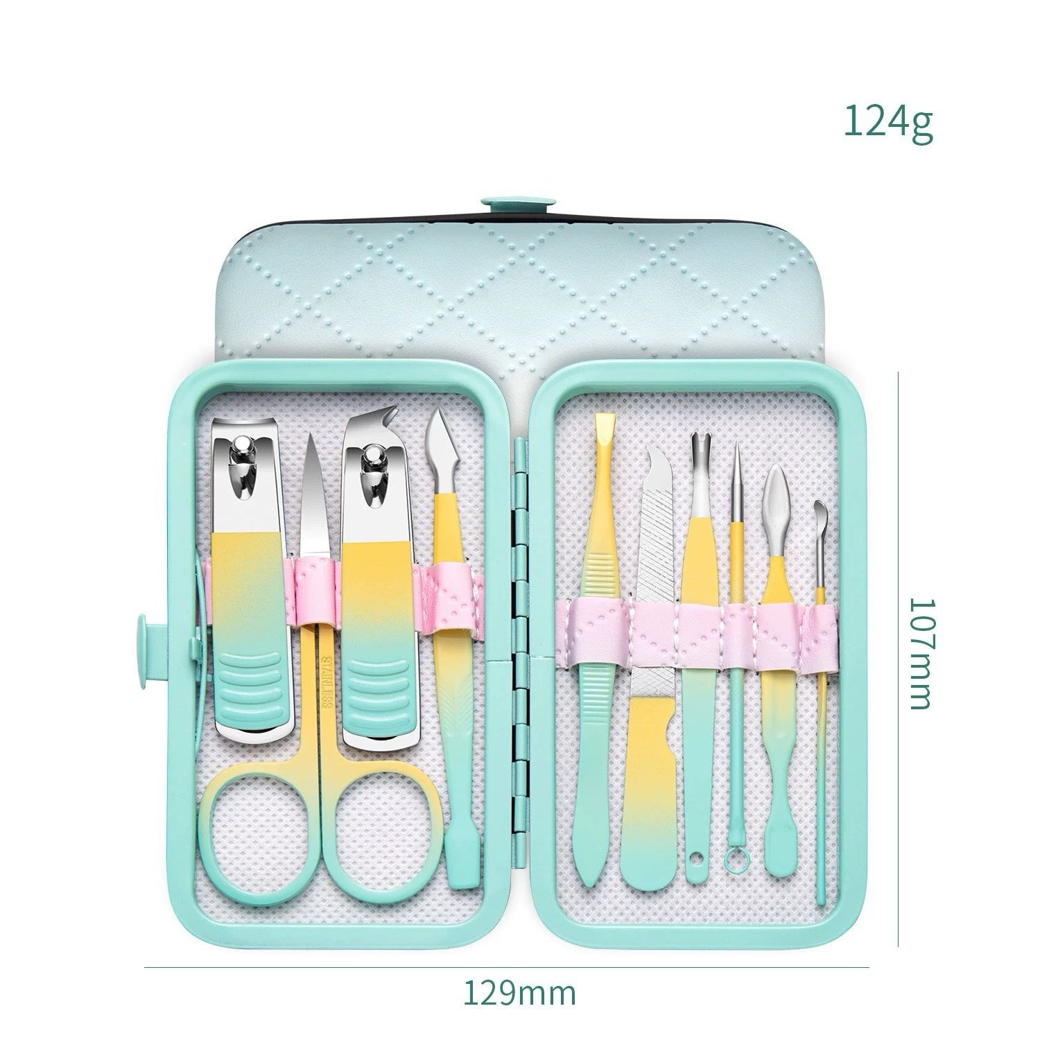 🌈 18-Piece Gradient Nail Care Set – Stylish & Complete Grooming Kit