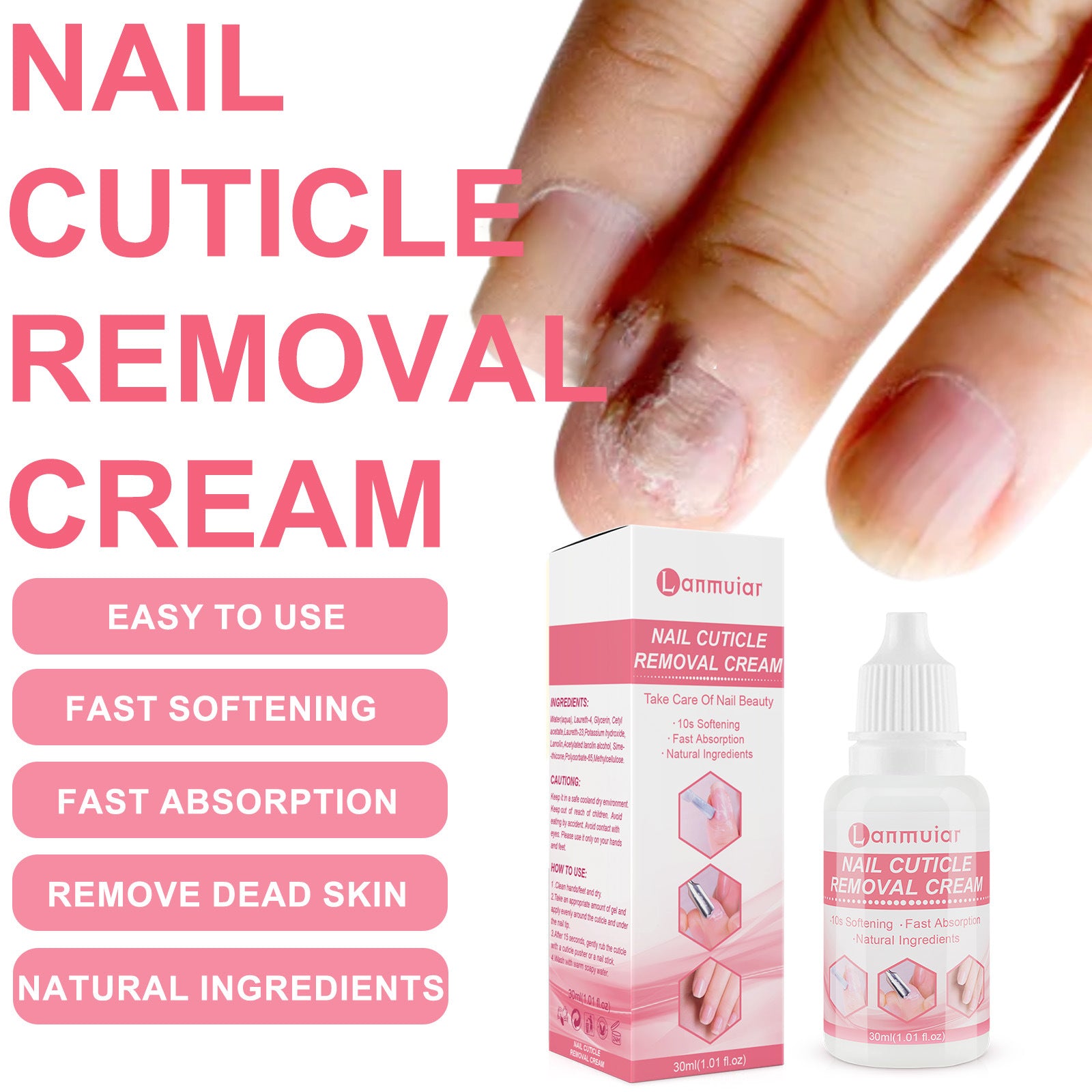 Cuticle Remover Cream – Nail Prep Softener for Cleaner, Longer-Lasting Nails