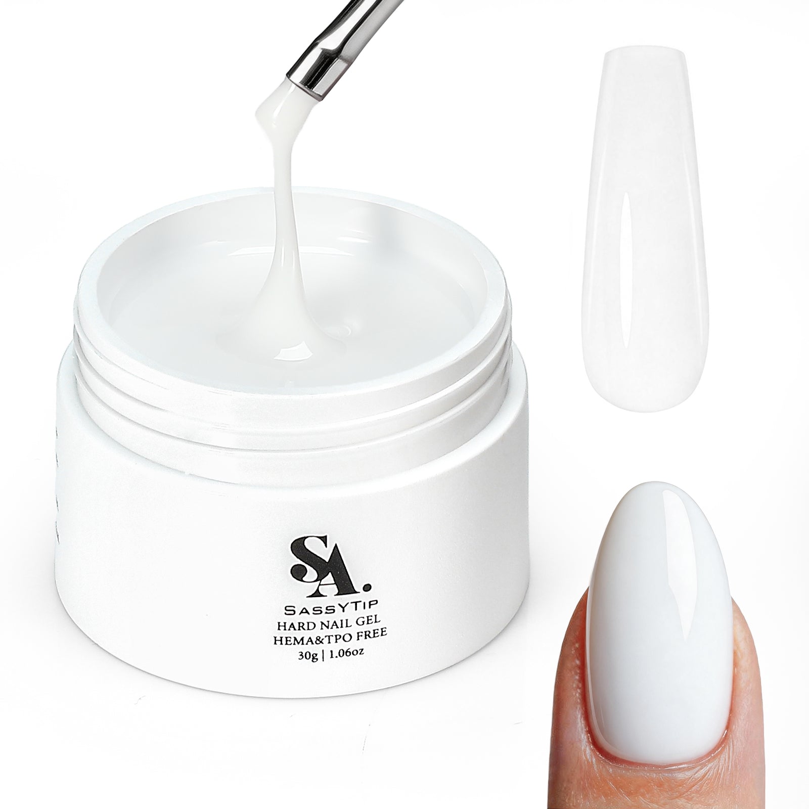 SASSYTIP Milky White Builder Hard Gel – Sassytip