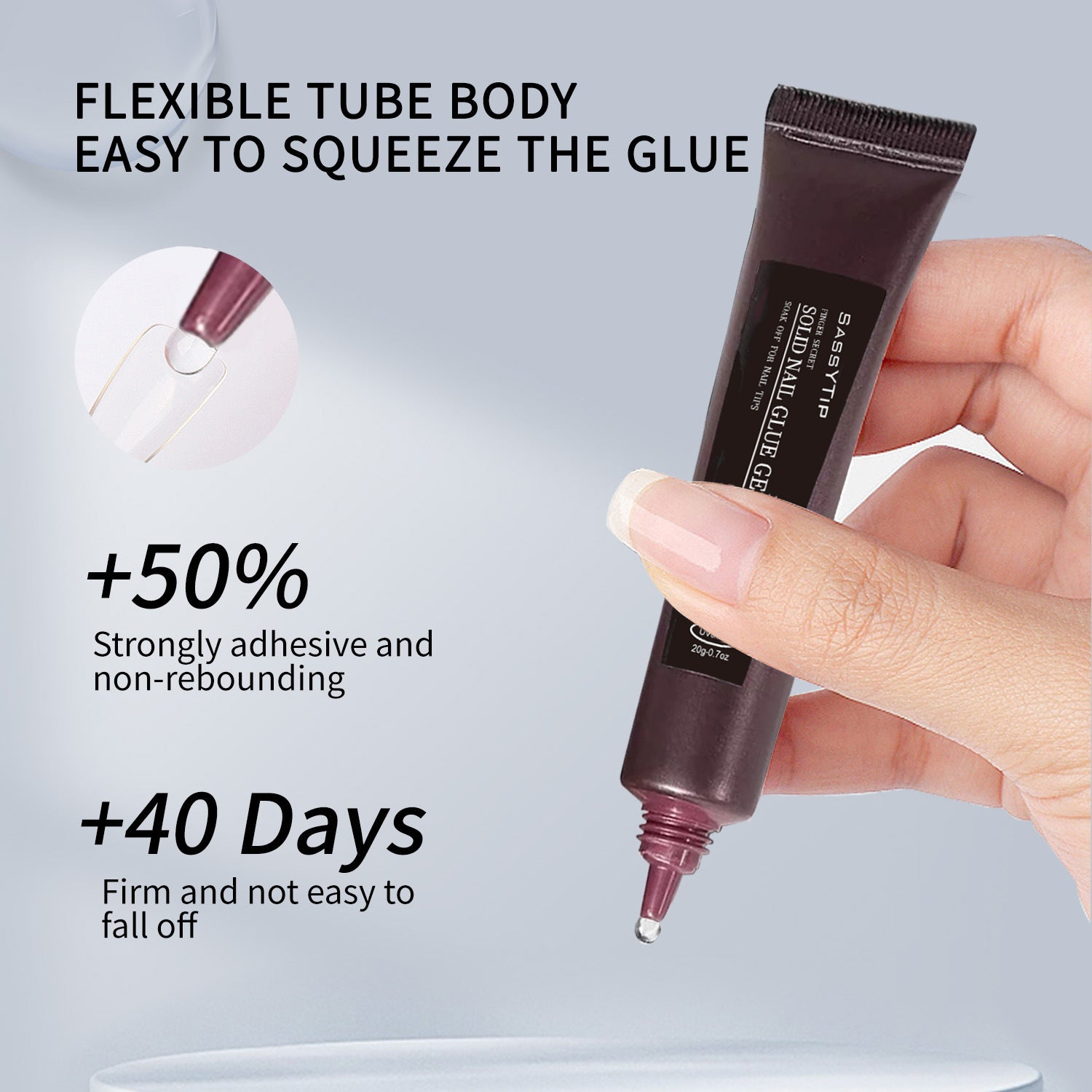 Solid Gel Nail Glue-for Rhinestones & Nail Tips