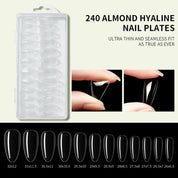 240 PCS Nail Tip, Clear Extensions for Effortless Gel Lengthening