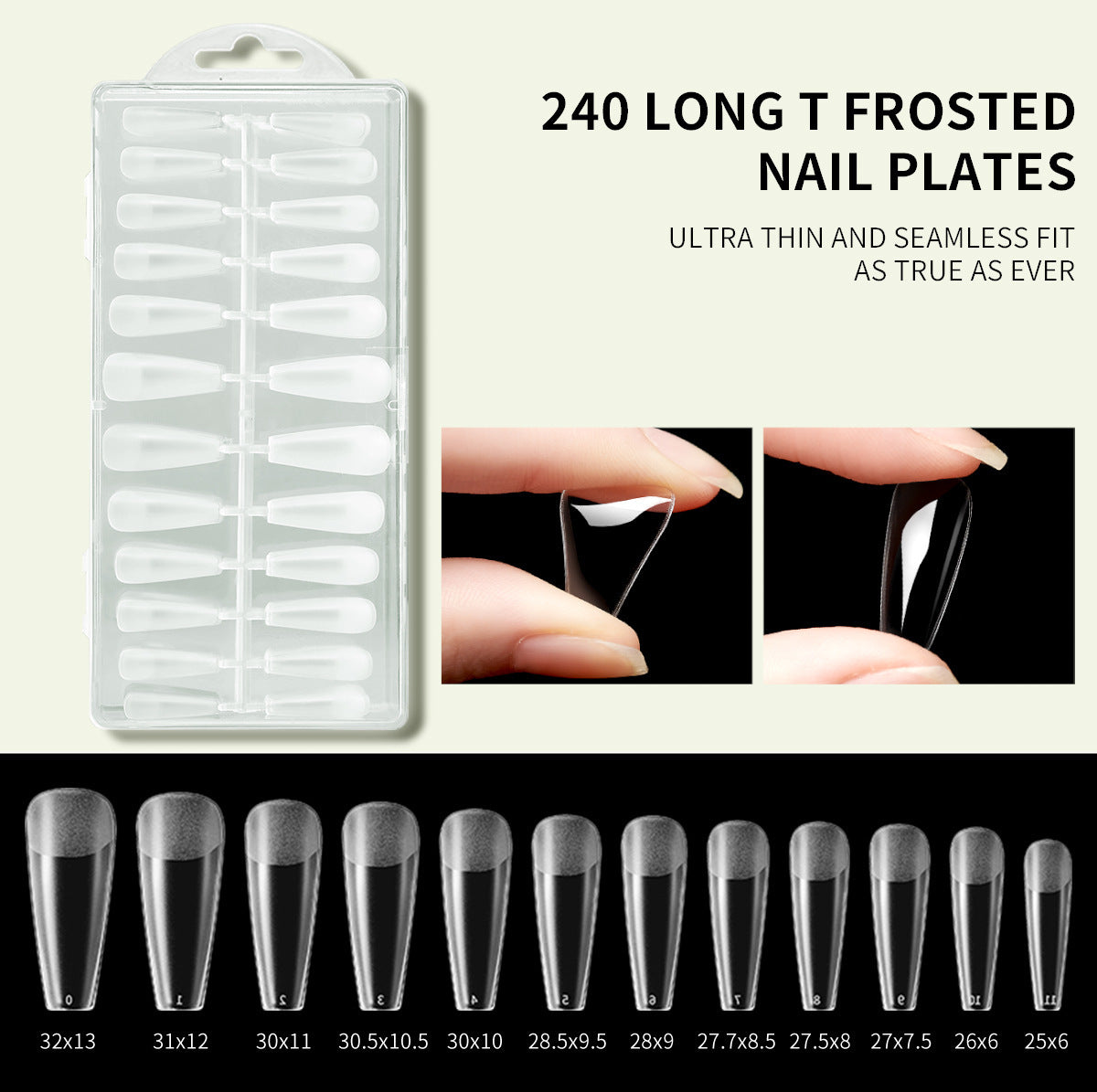 240 PCS Nail Tip, Clear Extensions for Effortless Gel Lengthening