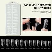 240 PCS Nail Tip, Clear Extensions for Effortless Gel Lengthening