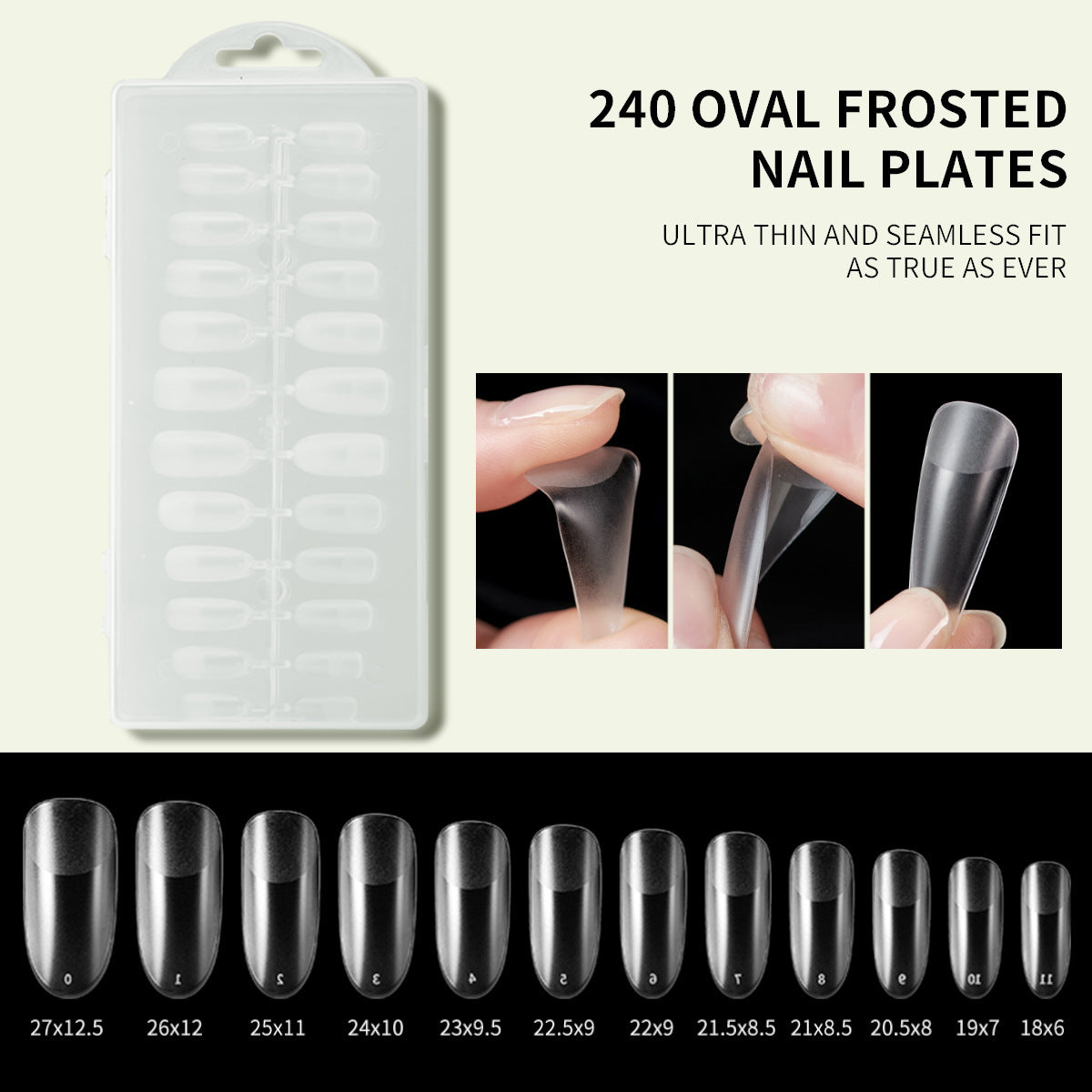 240 PCS Nail Tip, Clear Extensions for Effortless Gel Lengthening