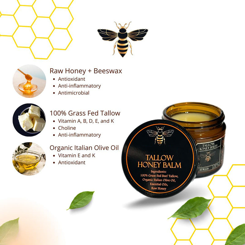 Tallow Honey Balm – Deep Moisturizing Body Cream with Natural Tallow & Honey