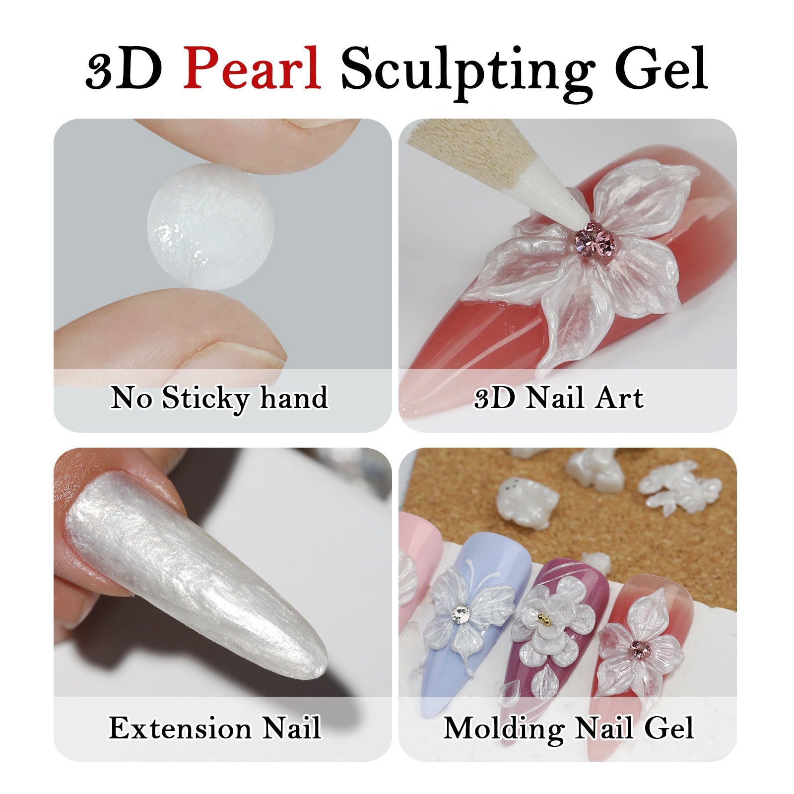 Pearl Satin Carving Gel – Sculpt in Style with Silky Soft Texture