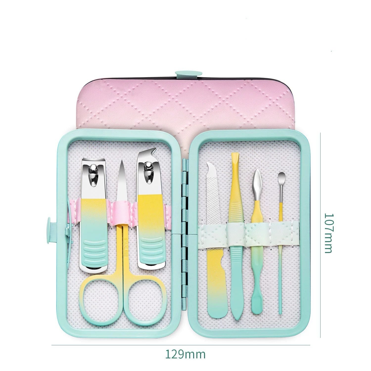 🌈 18-Piece Gradient Nail Care Set – Stylish & Complete Grooming Kit