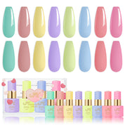 💘 Valentine's Collection: Multi-Color Gel Nail Polish Set – Solid & Jelly Shades 💅