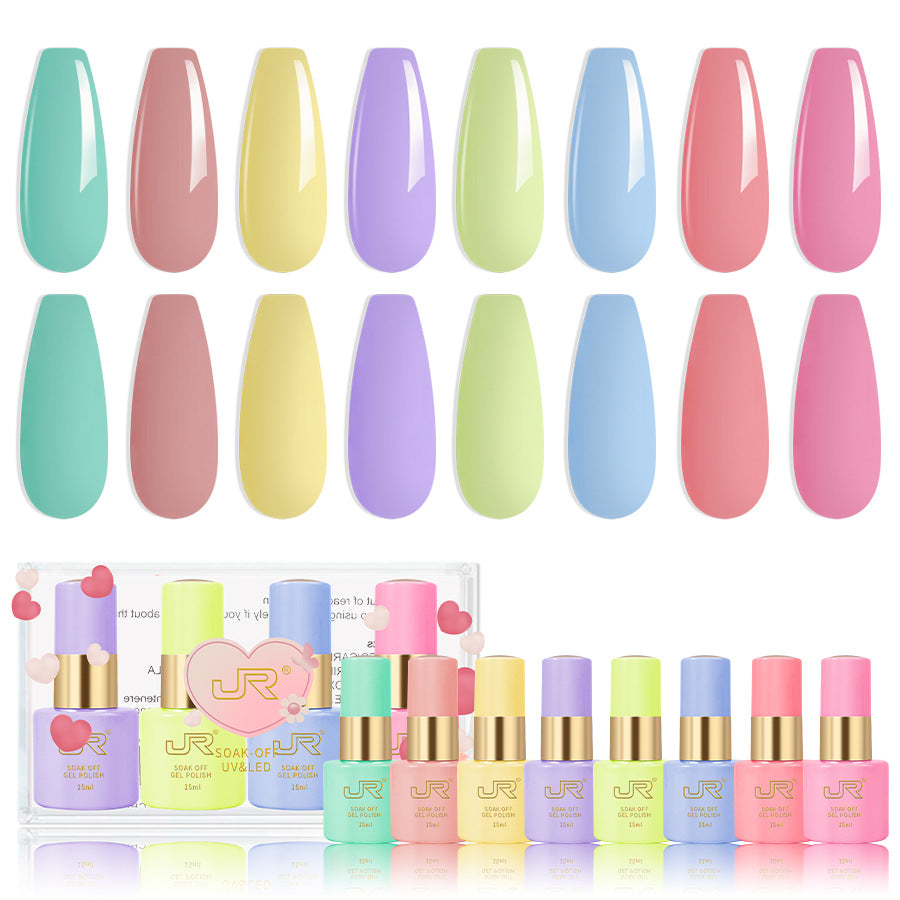 💘 Valentine's Collection: Multi-Color Gel Nail Polish Set – Solid & Jelly Shades 💅