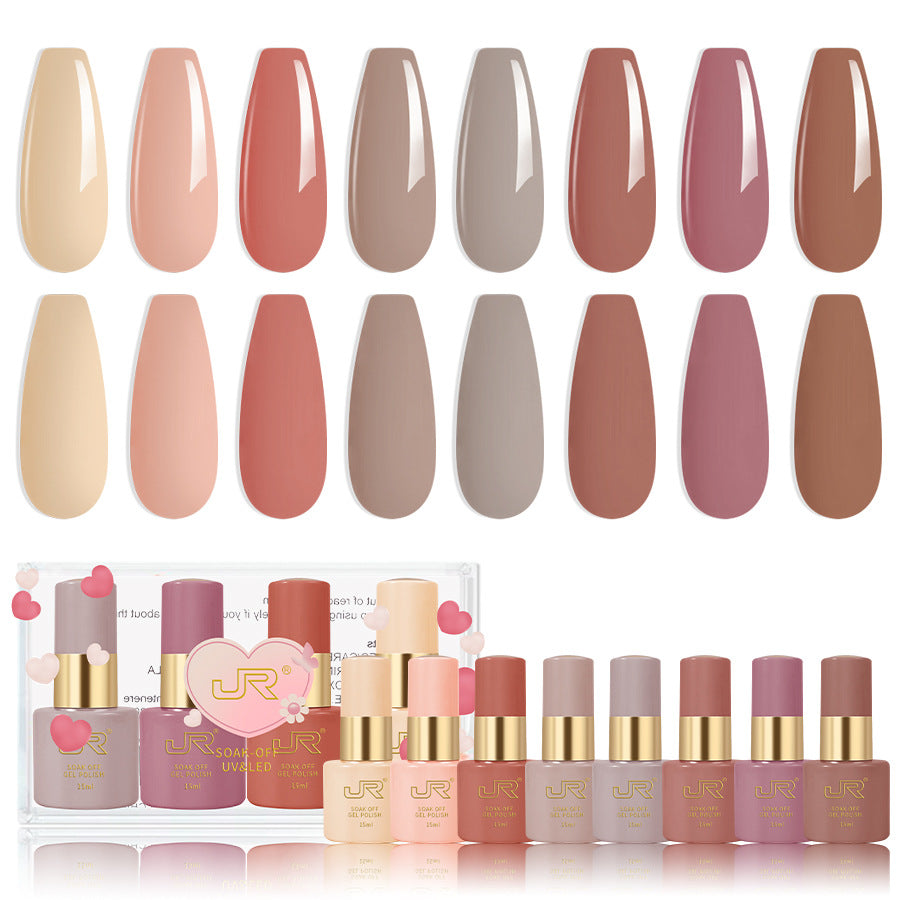 💘 Valentine's Collection: Multi-Color Gel Nail Polish Set – Solid & Jelly Shades 💅