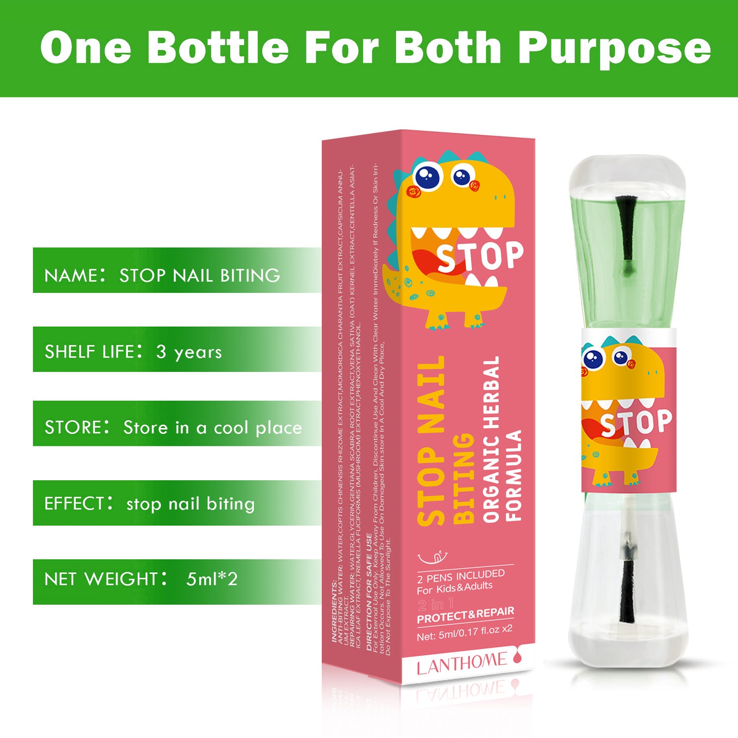 LANTHOME Anti-Nail Biting & Care Duo – Safe & Effective💅🌿