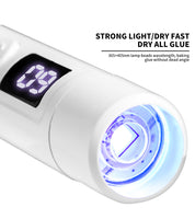Pink LED Nail Lamp Kit – Handheld UV Light with 360° Rotating Stand for Gel Nails & Tips