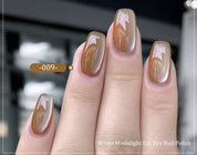 White Moonlight Ceramic Cat Eye Gel - Crystal White Winter Nails