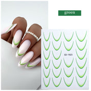 Waterproof French Tip Nail Stickers