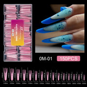 150PCS Pink Crystal Nail Forms — Fast, Flawless, Salon-Perfect Extensions