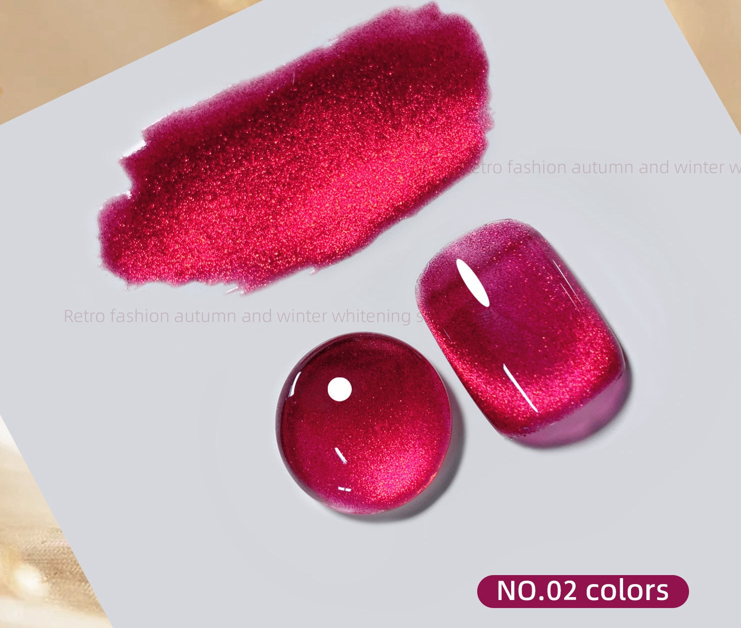 Ruby Cat Eye Gel - Winter Red Crystal Nail Polish