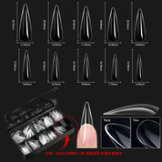 Shaped Transparent Nail Tips — Seamless Salon-Quality Press-Ons