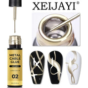 5ml Metallic Nail Line Gel - High-Density Metal Effect for Nail Art & Edge Design