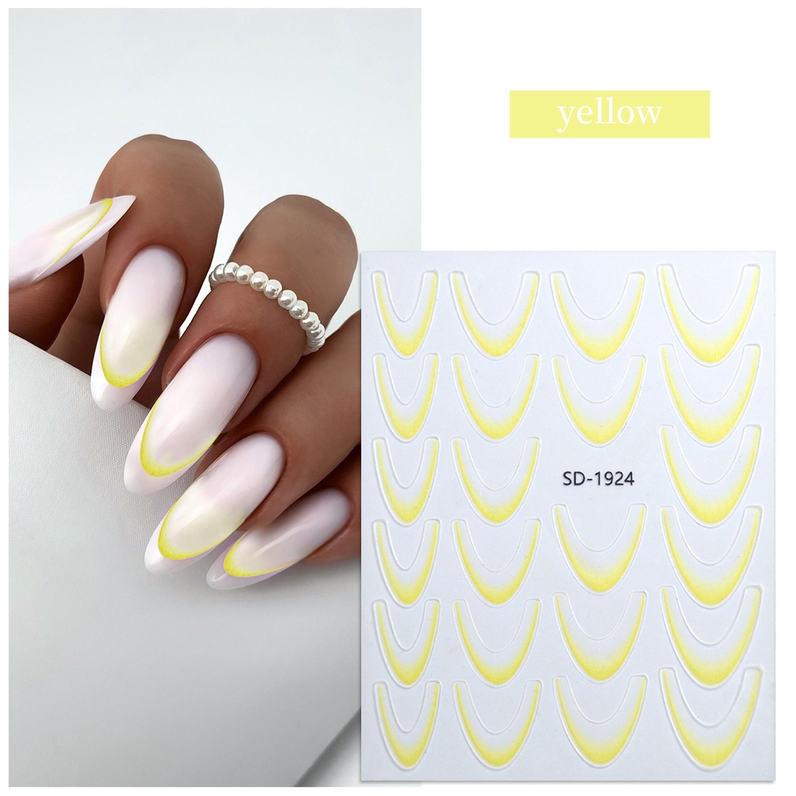 Waterproof French Tip Nail Stickers