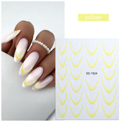 Waterproof French Tip Nail Stickers