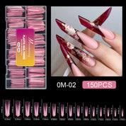 150PCS Pink Crystal Nail Forms — Fast, Flawless, Salon-Perfect Extensions