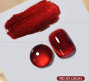 Ruby Cat Eye Gel - Winter Red Crystal Nail Polish