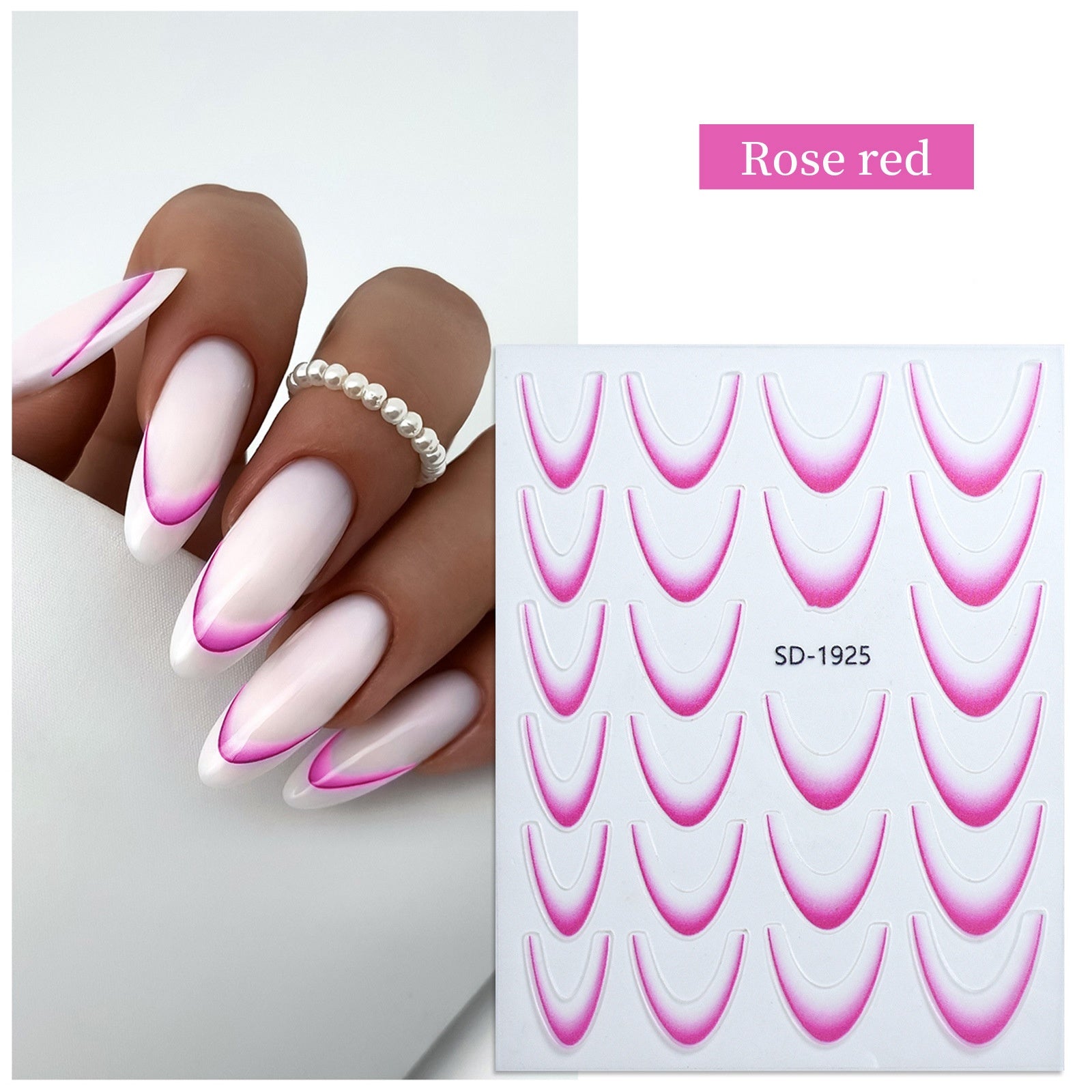 Waterproof French Tip Nail Stickers
