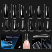 Arch-Shaped Transparent Nail Tips — Flawless, Seamless Salon-Quality Press-Ons