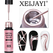 5ml Metallic Nail Line Gel - High-Density Metal Effect for Nail Art & Edge Design
