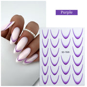 Waterproof French Tip Nail Stickers