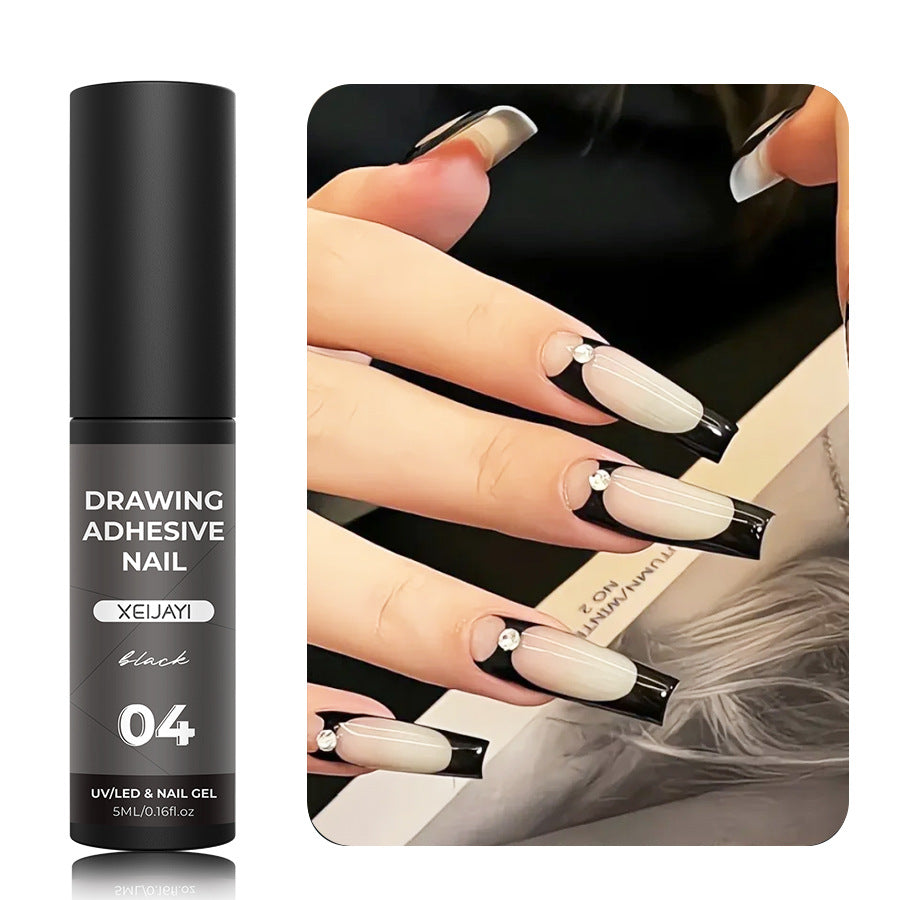 5ml Metallic Nail Line Gel - High-Density Metal Effect for Nail Art & Edge Design