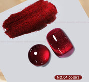 Ruby Cat Eye Gel - Winter Red Crystal Nail Polish