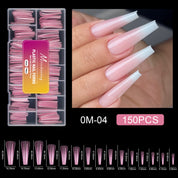 150PCS Pink Crystal Nail Forms — Fast, Flawless, Salon-Perfect Extensions