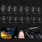 Arch-Shaped Transparent Nail Tips — Flawless, Seamless Salon-Quality Press-Ons