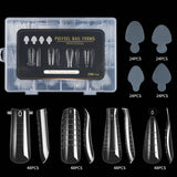 Moldes de extensión de uñas variados para Halloween: 12 diseños, incluyendo moldes de cristal con estampado de serpiente y cobertura total.