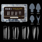 Halloween Mixed Nail Extension Forms — 12 Patterns Including Snake Print, Full-Cover Crystal Nail Molds