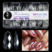 3D Diamond, Almond & Ballerina Long Press-On Nails — Salon-Quality at Home