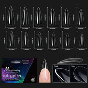 Arch-Shaped Transparent Nail Tips — Flawless, Seamless Salon-Quality Press-Ons