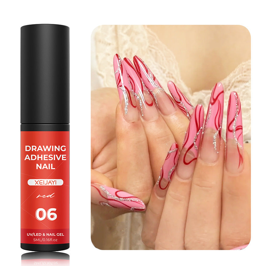 5ml Metallic Nail Line Gel - High-Density Metal Effect for Nail Art & Edge Design