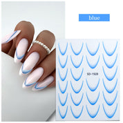 Waterproof French Tip Nail Stickers