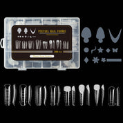 Halloween Mixed Nail Extension Forms — 12 Patterns Including Snake Print, Full-Cover Crystal Nail Molds