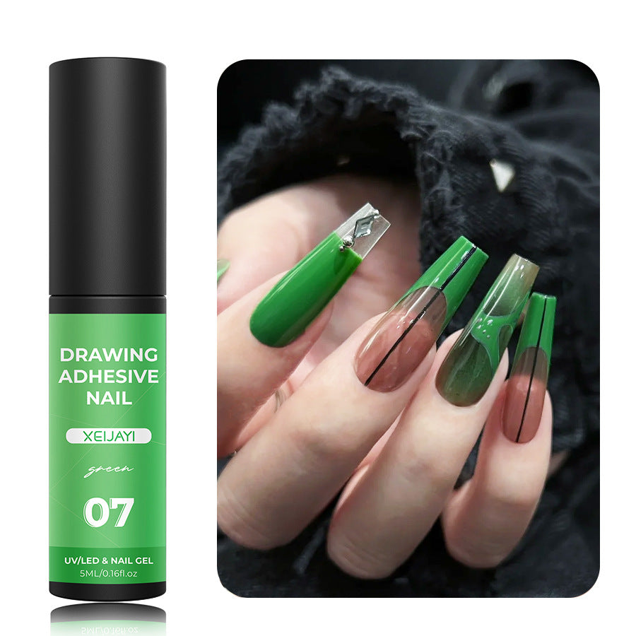 5ml Metallic Nail Line Gel - High-Density Metal Effect for Nail Art & Edge Design