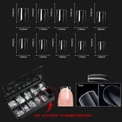 Shaped Transparent Nail Tips — Seamless Salon-Quality Press-Ons