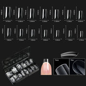 Shaped Transparent Nail Tips — Seamless Salon-Quality Press-Ons