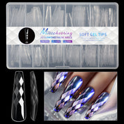3D Diamond, Almond & Ballerina Long Press-On Nails — Salon-Quality at Home