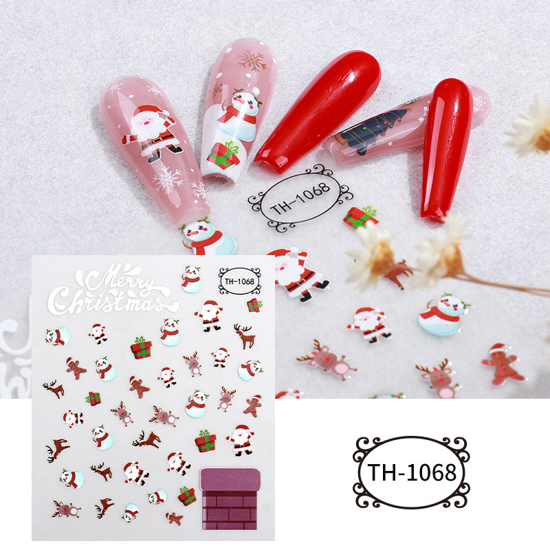Festive Magic Nail Stickers | Easy-Peel Christmas Designs (Deer & Snowflakes)