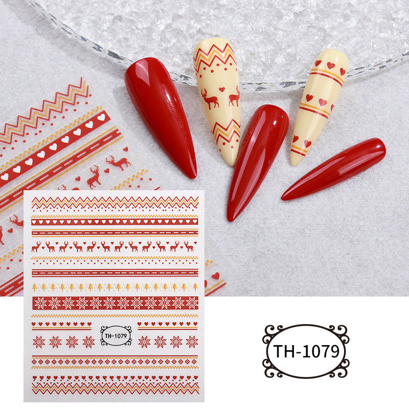 Festive Magic Nail Stickers | Easy-Peel Christmas Designs (Deer & Snowflakes)