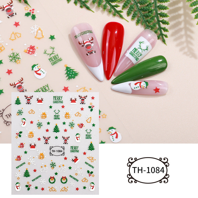 Festive Magic Nail Stickers | Easy-Peel Christmas Designs (Deer & Snowflakes)