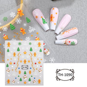 Festive Magic Nail Stickers | Easy-Peel Christmas Designs (Deer & Snowflakes)